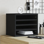 Organizador de escritorio madera ingeniería gris 42x21,5x42 cm
