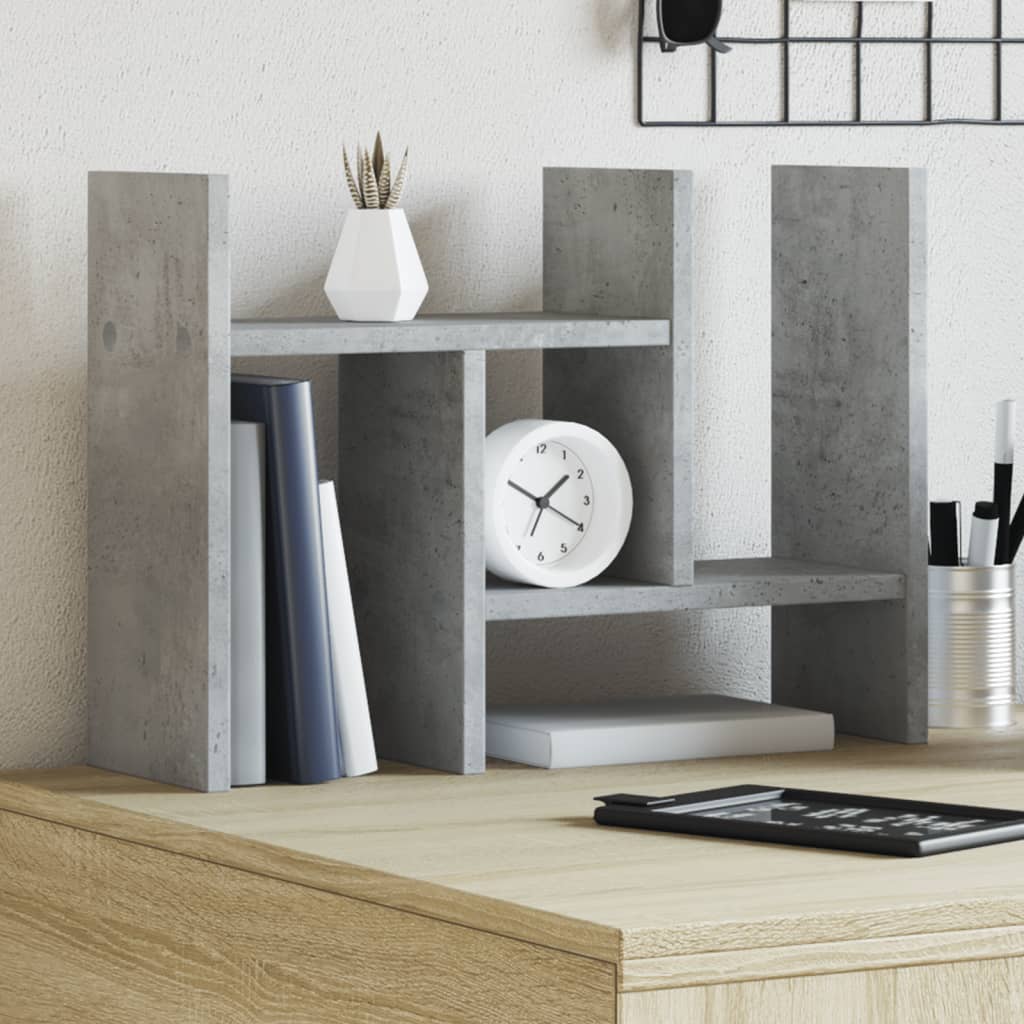 Organizador de escritorio madera ingeniería gris 42x21,5x42 cm