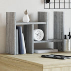 Organizador de escritorio madera ingeniería gris 42x21,5x42 cm