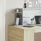 Organizador de escritorio madera ingeniería gris 42x21,5x42 cm