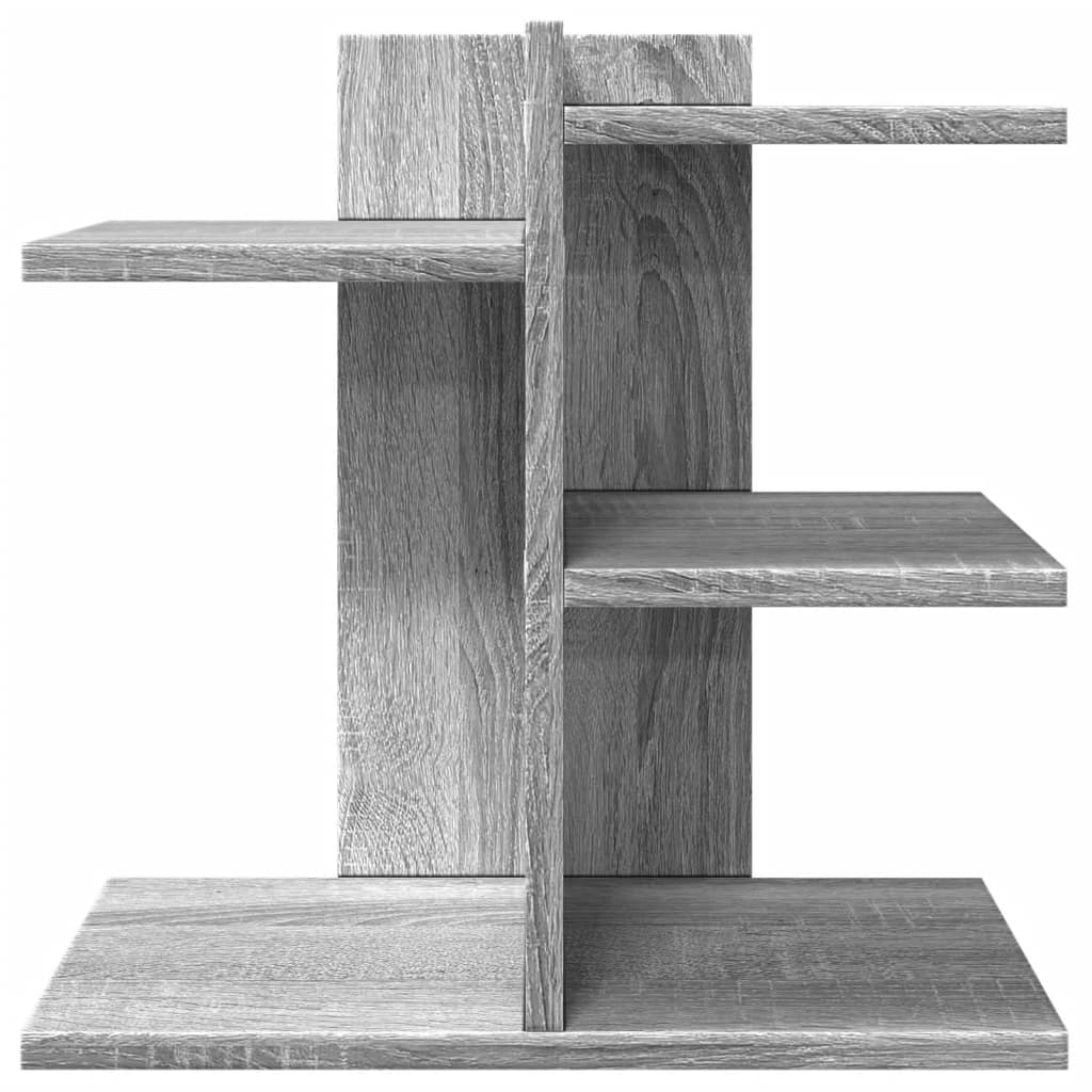 Organizador de escritorio madera ingeniería gris 42x21,5x42 cm