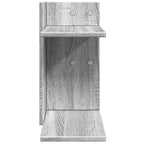 Organizador de escritorio madera ingeniería gris 42x21,5x42 cm