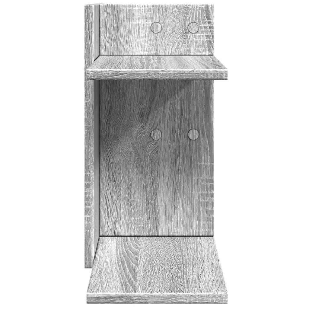 Organizador de escritorio madera ingeniería gris 42x21,5x42 cm