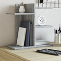 Organizador de escritorio madera ingeniería gris 42x21,5x42 cm