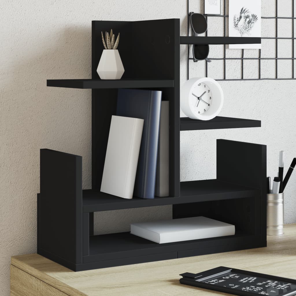 Organizador de escritorio madera ingeniería gris 42x21,5x42 cm