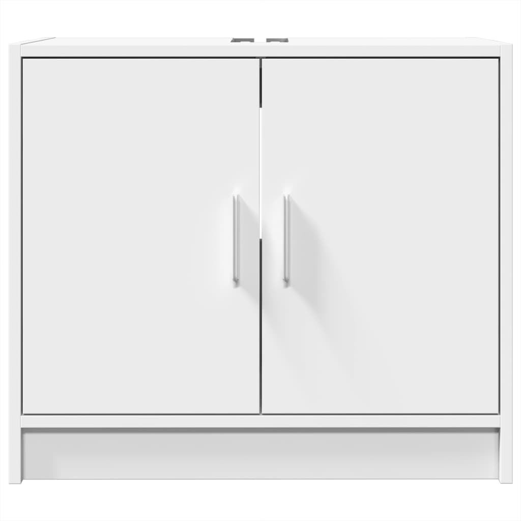 Armario para lavabo madera de ingeniería blanco 63x29x55 cm