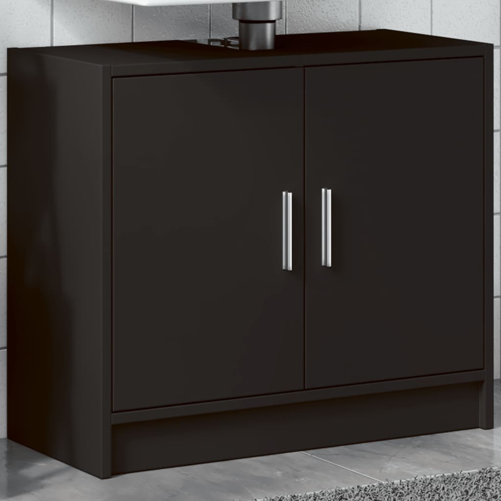 Armario para lavabo madera de ingeniería blanco 63x29x55 cm