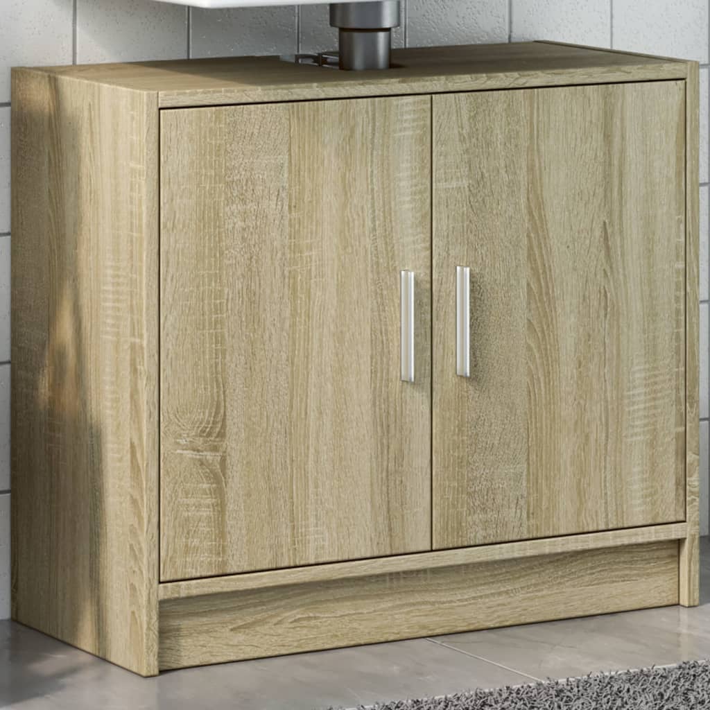 Armario de lavabo madera de ingeniería blanco 40x37x59 cm