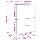 Armario de lavabo madera de ingeniería blanco 40x37x59 cm