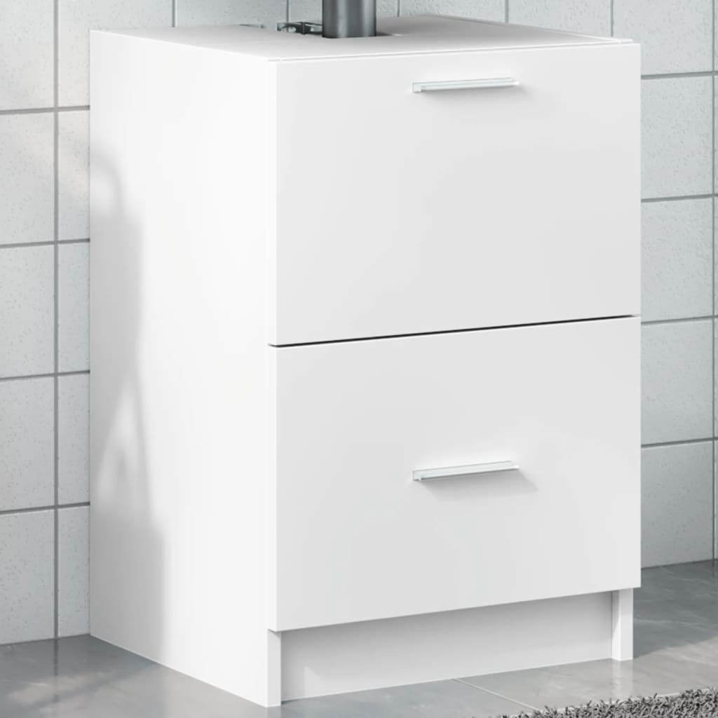 Armario de lavabo madera de ingeniería blanco 40x37x59 cm