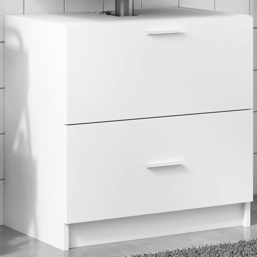 Armario de lavabo madera de ingeniería blanco 40x37x59 cm