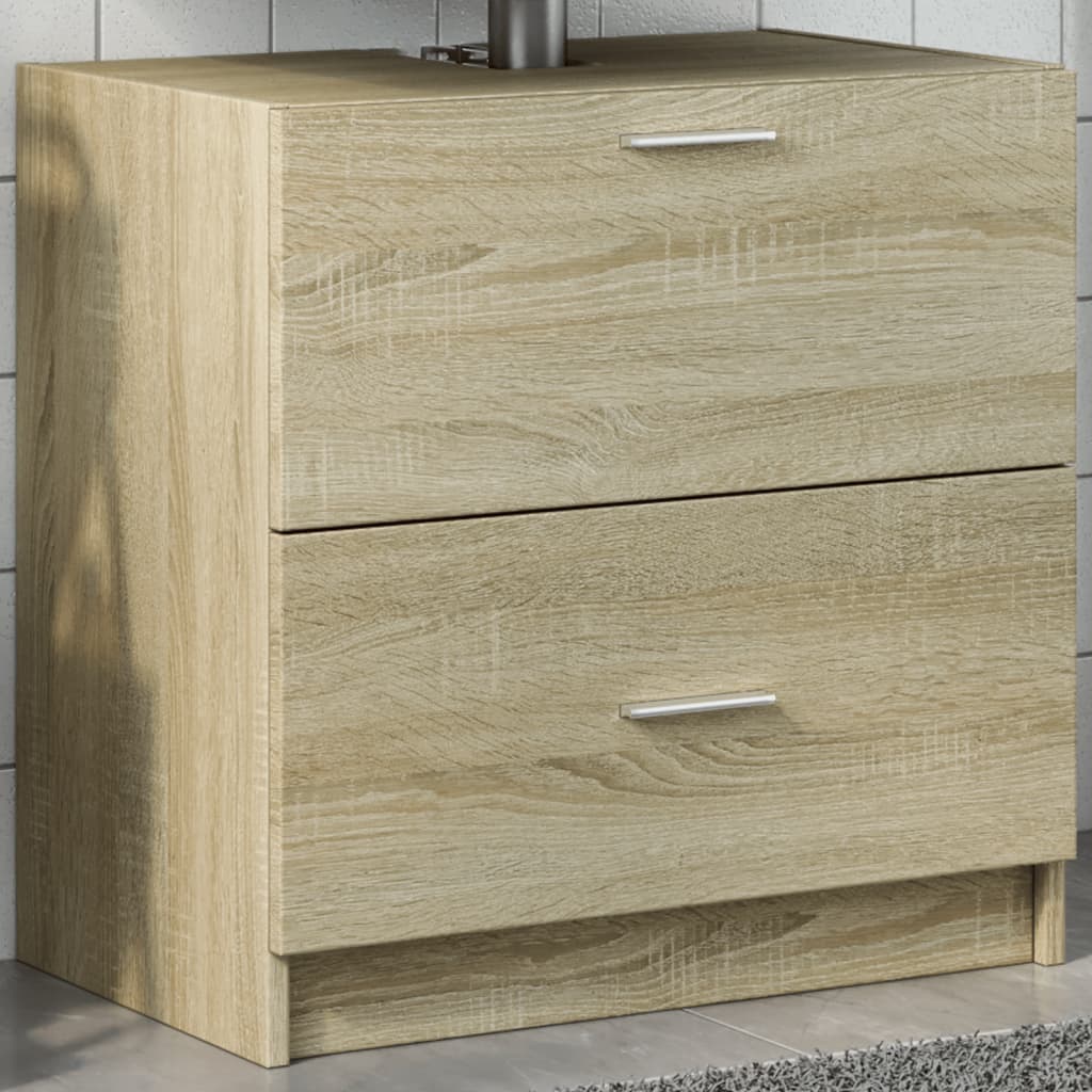 Armario de lavabo madera de ingeniería blanco 40x37x59 cm