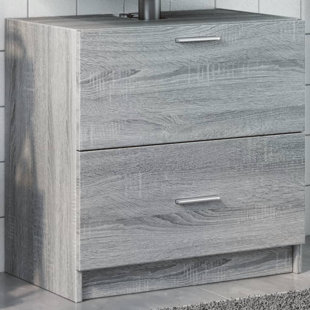 Armario de lavabo madera de ingeniería blanco 40x37x59 cm
