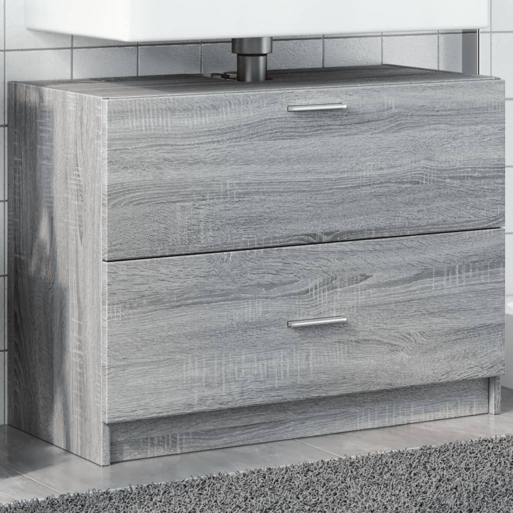 Armario de lavabo madera de ingeniería blanco 40x37x59 cm