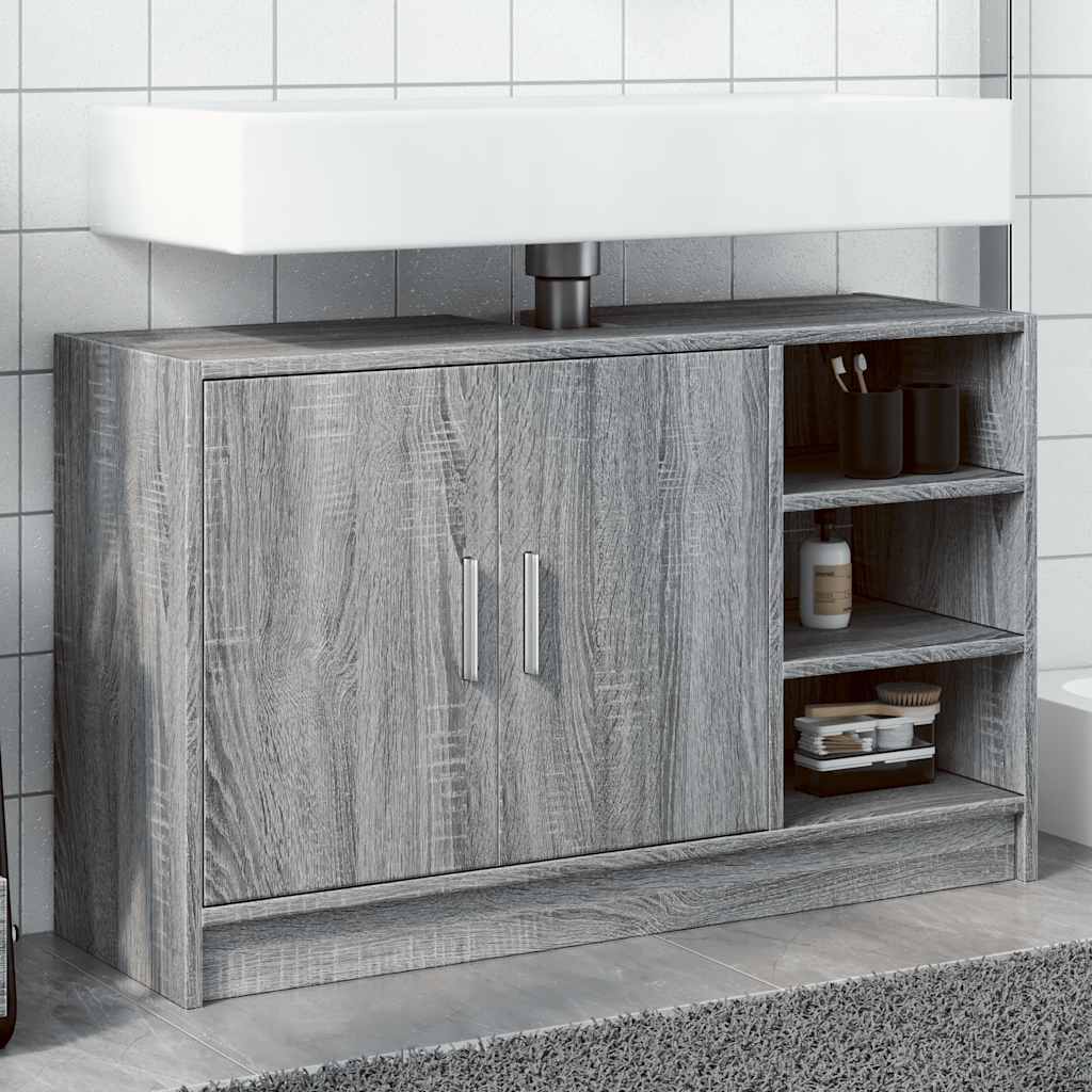 Armario de lavabo madera de ingeniería blanco 40x37x59 cm