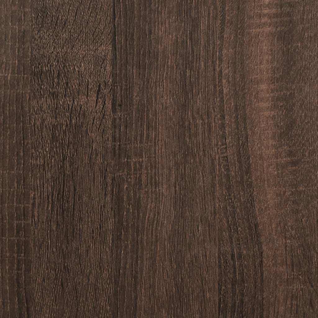 Mueble de lavabo madera de ingeniería roble marrón 90x29x55 cm