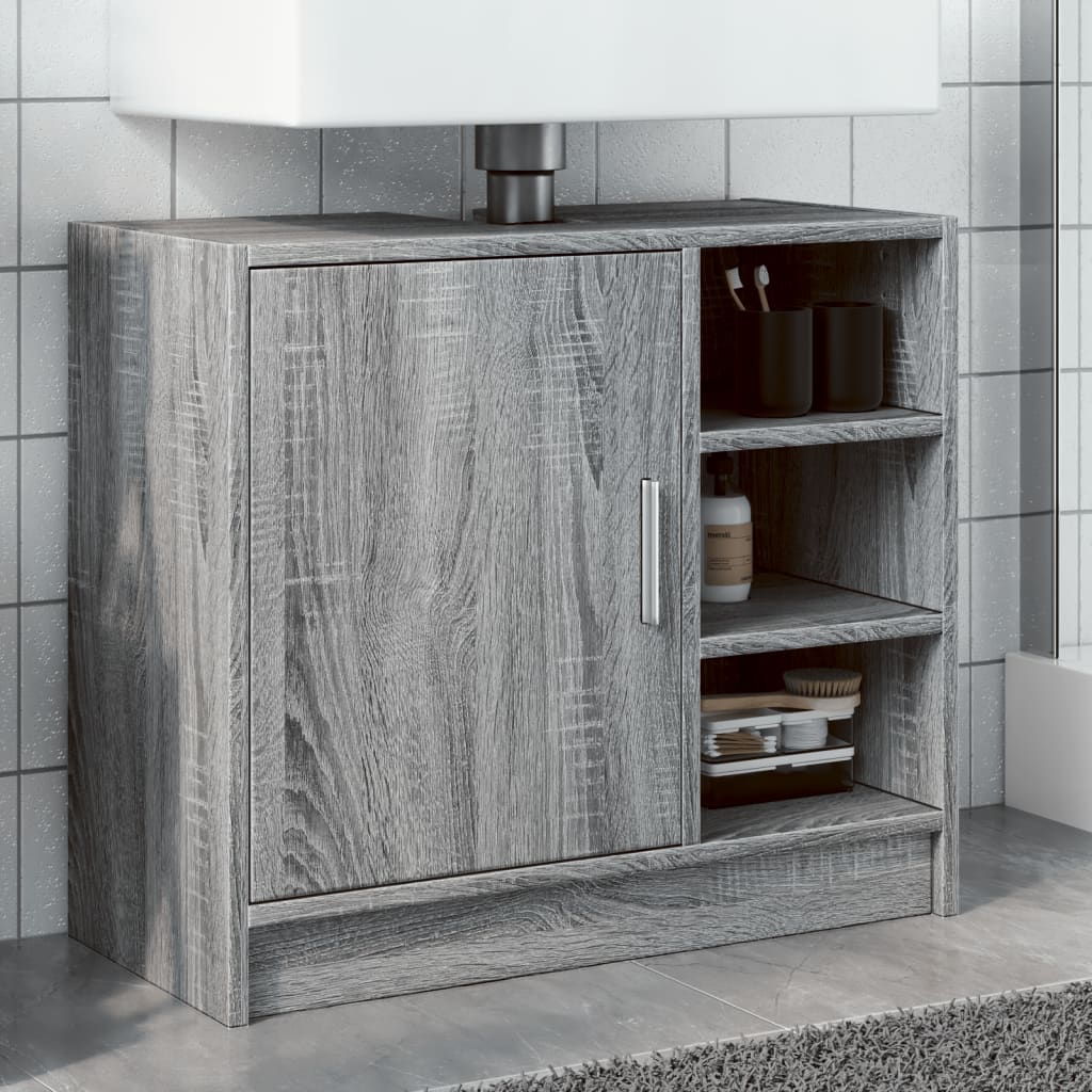 Armario de lavabo madera de ingeniería blanco 40x37x59 cm