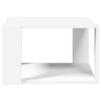 Mesa de centro blanca 51,5x51,5x30 cm madera de ingeniería