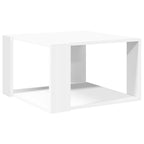 Mesa de centro blanca 51,5x51,5x30 cm madera de ingeniería
