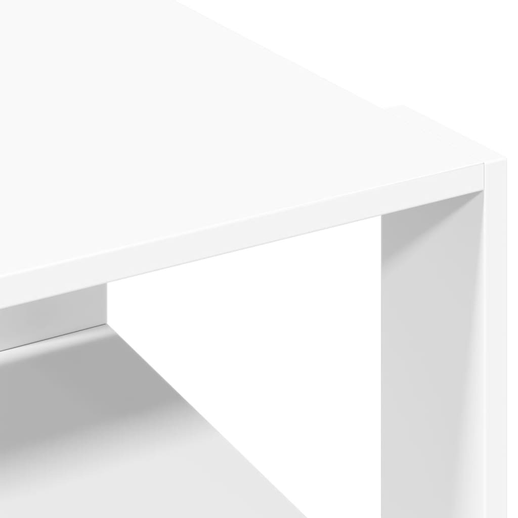 Mesa de centro blanca 51,5x51,5x30 cm madera de ingeniería