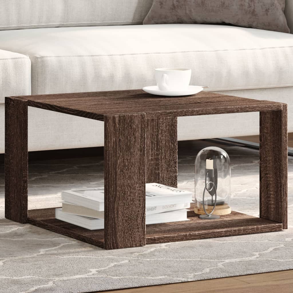 White coffee table 51.5x51.5x30 cm engineered wood