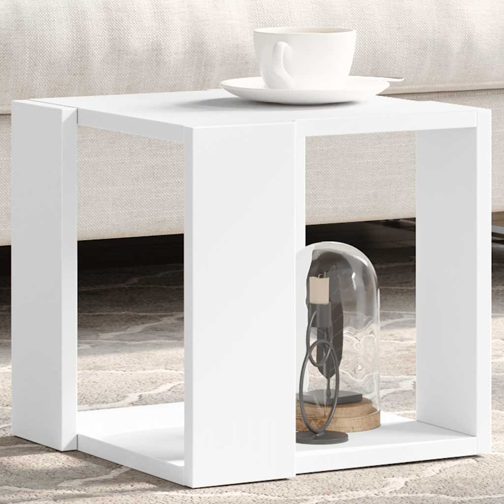 White coffee table 51.5x51.5x30 cm engineered wood