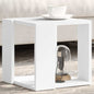 Mesa de centro blanca 51,5x51,5x30 cm madera de ingeniería