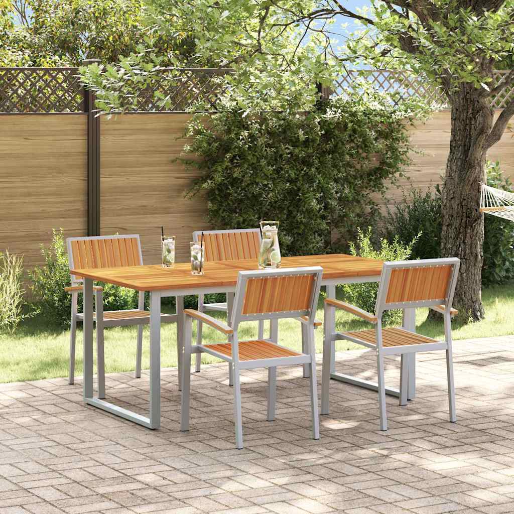 5-Piece Gray Outdoor Dining Set