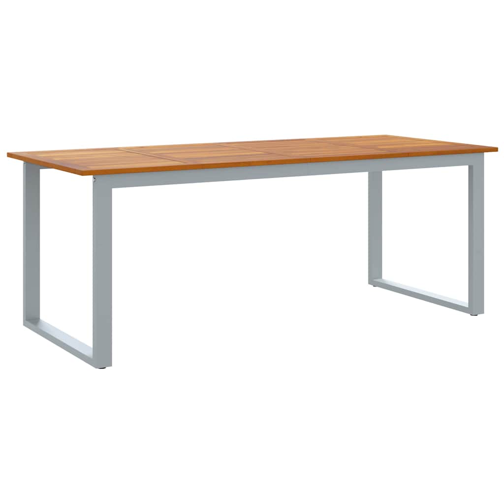 Conjunto de Comedor de Jardín 9 pcs Gris
