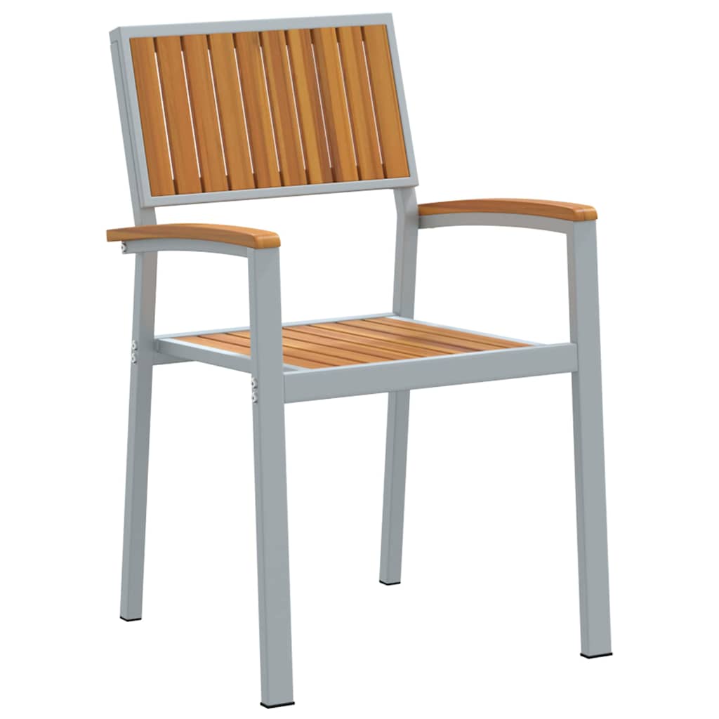 Conjunto de Comedor de Jardín 9 pcs Gris