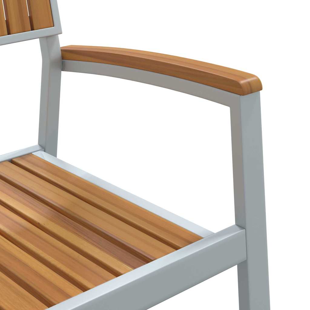 Conjunto de Comedor de Jardín 7 pcs Gris