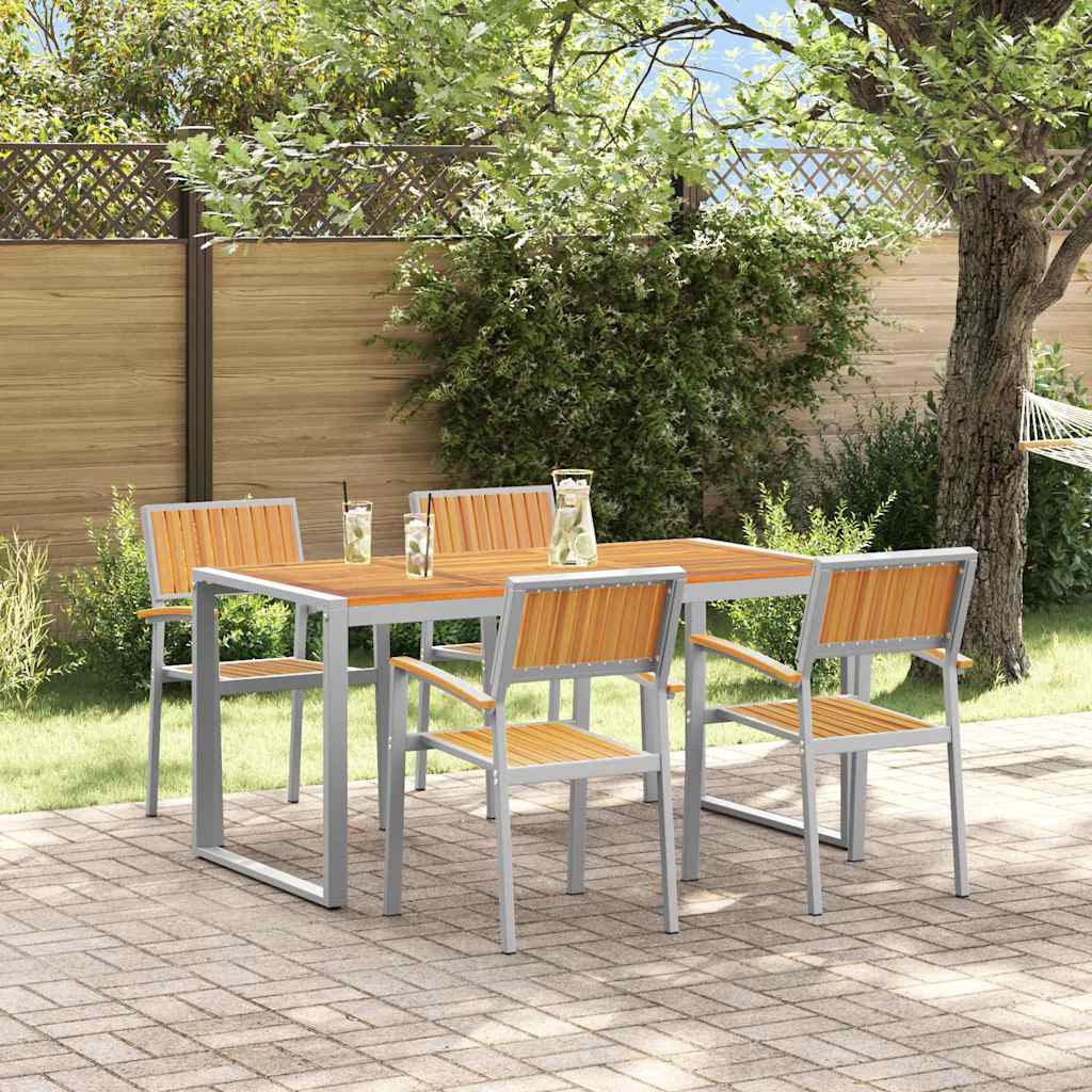 5 Piece Gray Garden Dining Set