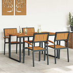 Conjunto de Comedor de Jardín 5 pcs Negro