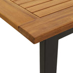 Conjunto de Comedor de Jardín 7 pcs Negro