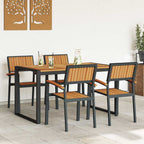 Conjunto de Comedor de Jardín 5 pcs Negro