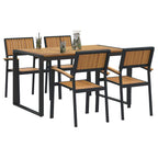 Conjunto de Comedor de Jardín 5 pcs Negro