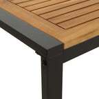 Conjunto de Comedor de Jardín 7 pcs Negro