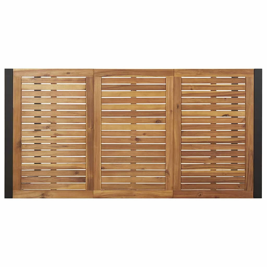 Conjunto de Comedor de Jardín 7 pcs Negro