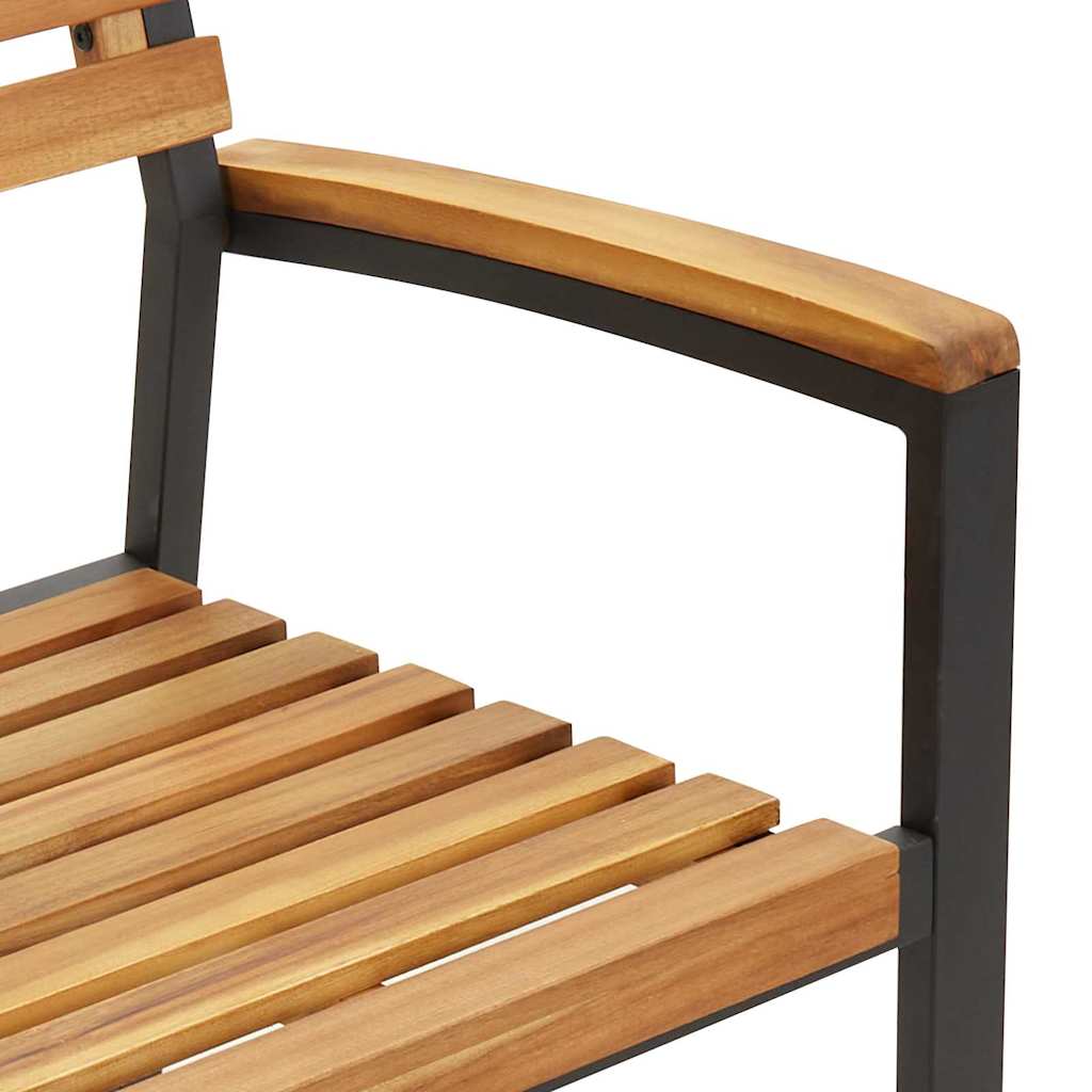 Conjunto de Comedor de Jardín 3 pcs Negro