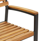Conjunto de Comedor de Jardín 3 pcs Negro