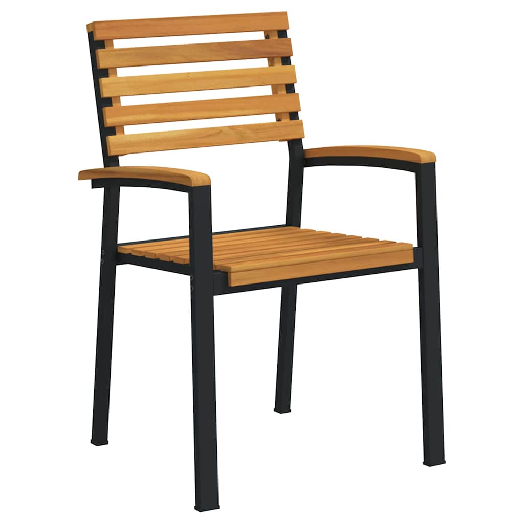 Conjunto de Comedor de Jardín 3 pcs Negro