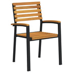 Conjunto de Comedor de Jardín 3 pcs Negro