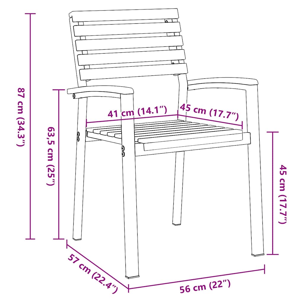 Conjunto de Comedor de Jardín 3 pcs Negro