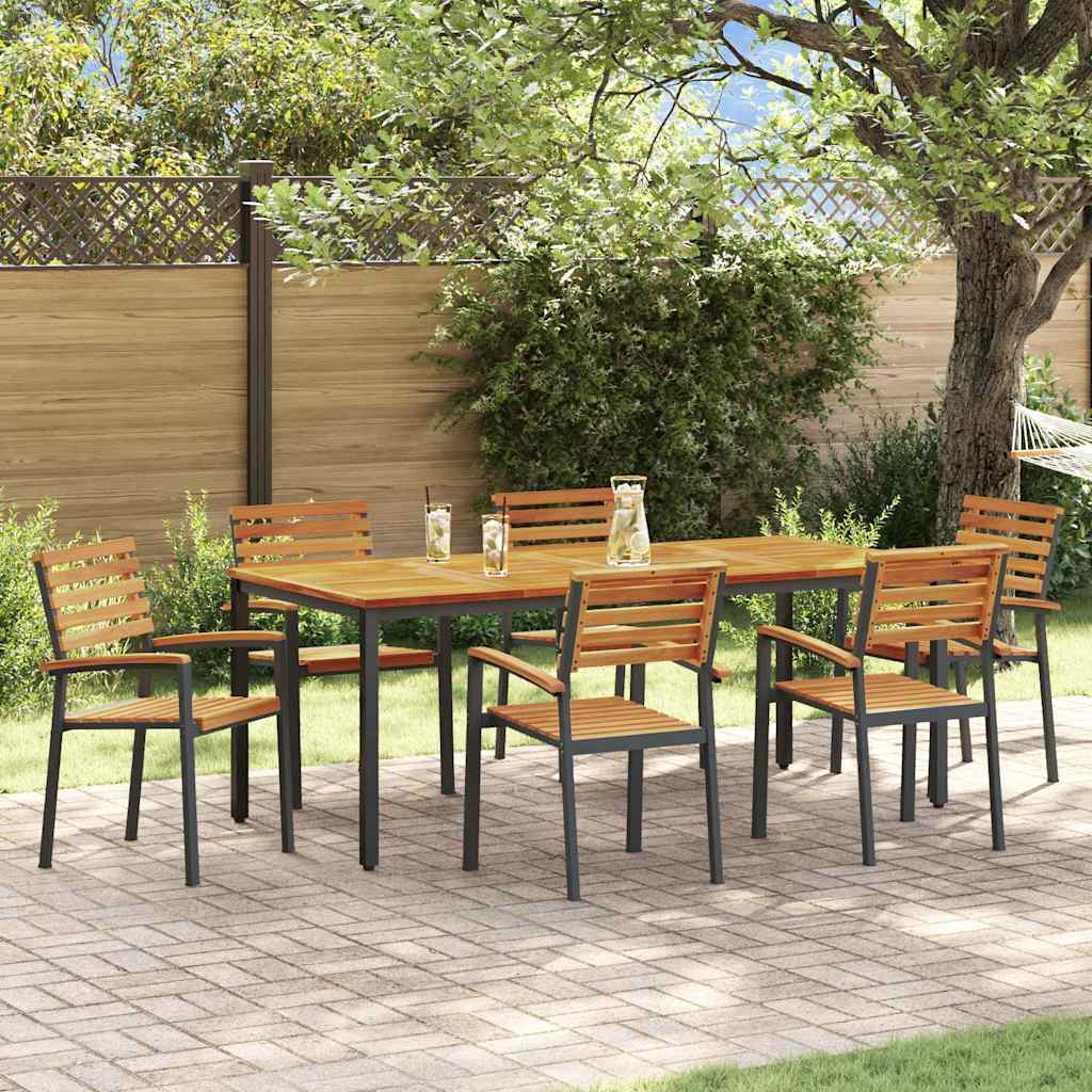 3-piece Black Outdoor Dining Set