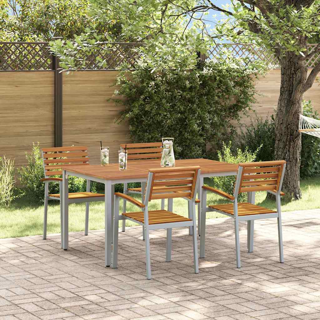3-piece Black Outdoor Dining Set