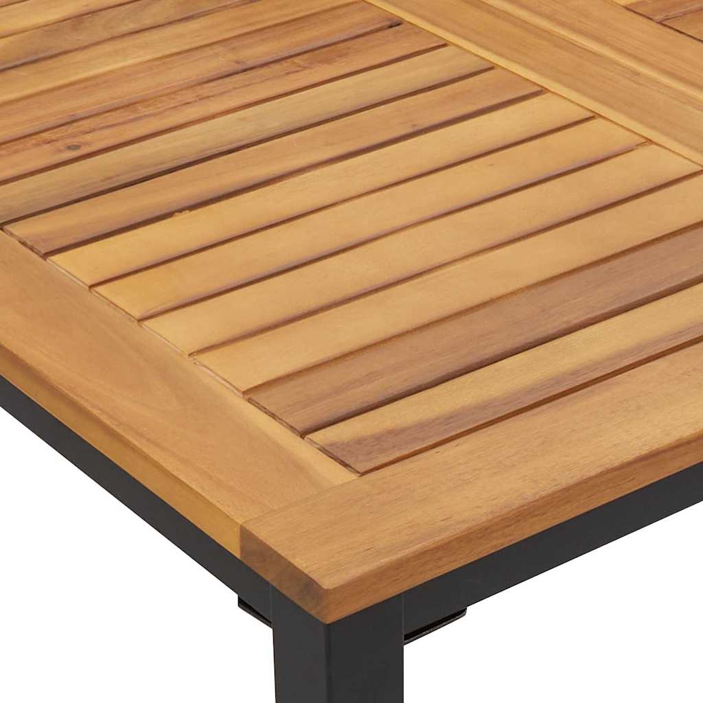 Conjunto de Comedor de Jardín 7 pcs Negro