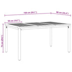 Conjunto de Comedor de Jardín 7 pcs Negro