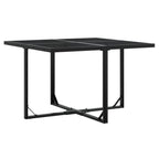 Juego de comedor de jardín 5 piezas ratán sintético negro