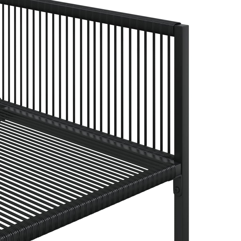 Juego de comedor de jardín 5 piezas ratán sintético negro