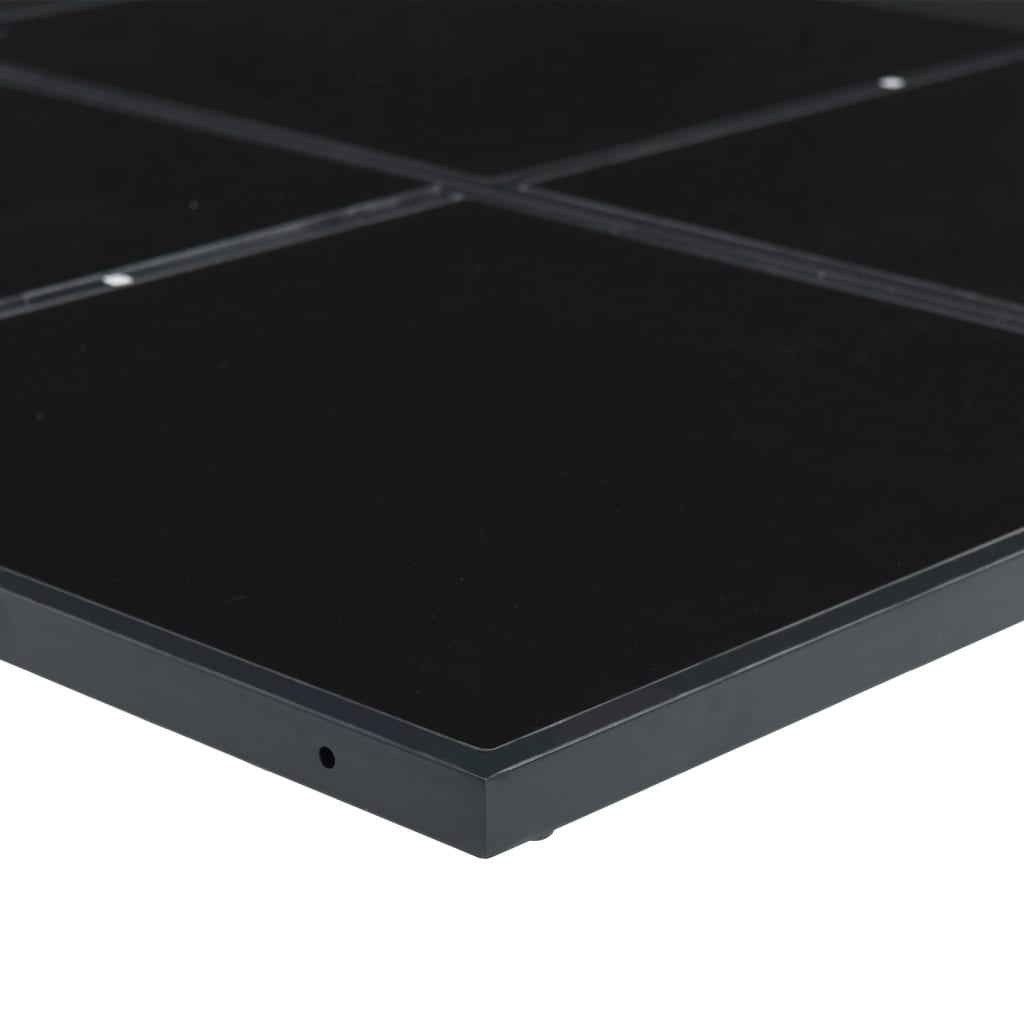 Juego de comedor de jardín 5 piezas ratán sintético negro